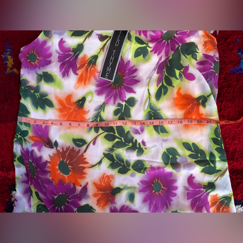 Y2K Vintage A Wild Thyme Psychedelic Floral Midi Dress Size 18 Deadstock - Picture 6 of 8